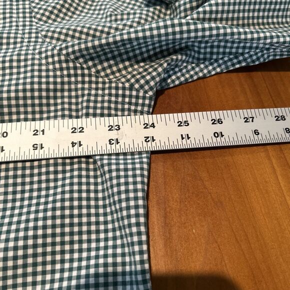 Ralph Lauren Button Down Shirt. Large. Green Gingham. Long Sleeve. Logo. Cotton - Picture 8 of 12